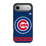 Chicago Cubs Personalized Stripe Bump Phone Case for Apple iPhone 17 Series