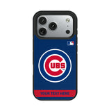 Chicago Cubs Personalized Stripe Bump Phone Case for Apple iPhone 17 Series