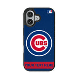 Chicago Cubs Personalized Stripe Bump Phone Case for Apple iPhone 17 Series