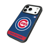 Chicago Cubs Personalized Stripe Bump Phone Case for Apple iPhone