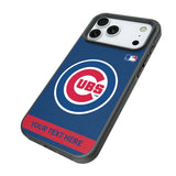 Chicago Cubs Personalized Stripe Bump Phone Case for Apple iPhone