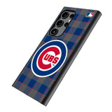 Chicago Cubs Plaid MagSafe Compatible Phone Case for Samsung Galaxy