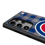 Chicago Cubs Plaid MagSafe Compatible Phone Case for Samsung Galaxy