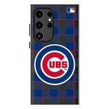 Chicago Cubs Plaid MagSafe Compatible Phone Case for Samsung Galaxy