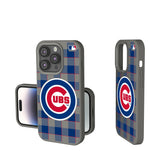 Chicago Cubs Plaid Soft Touch Phone Case for Apple iPhone