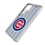 Chicago Cubs Text Backdrop Clear Phone Case for Samsung Galaxy