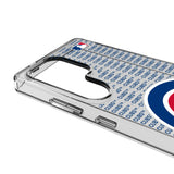 Chicago Cubs Text Backdrop Clear Phone Case for Samsung Galaxy