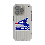 Chicago White Sox 1976-1981 - Cooperstown Collection Pinstripe Clear Phone Case for Apple iPhone