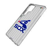 Chicago White Sox 1976-1981 - Cooperstown Collection Pinstripe Clear Phone Case for Samsung Galaxy