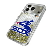 Chicago White Sox 1976-1981 - Cooperstown Collection Pinstripe Glitter Phone Case for Apple iPhone