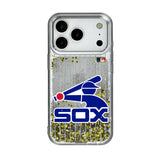 Chicago White Sox 1976-1981 - Cooperstown Collection Pinstripe Glitter Phone Case for Apple iPhone