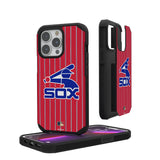 Chicago White Sox 1976-1981 - Cooperstown Collection Pinstripe Rugged Phone Case for Apple iPhone