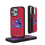 Chicago White Sox 1976-1981 - Cooperstown Collection Pinstripe Rugged Phone Case for Apple iPhone