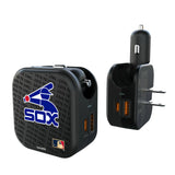 Chicago White Sox 1976-1981 - Cooperstown Collection Text Backdrop 2 in 1 USB A/C Charger