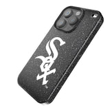 Chicago White Sox Linen Black Bling Phone Case for Apple iPhone