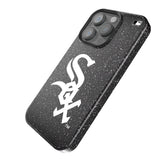 Chicago White Sox Linen Black Bling Phone Case for Apple iPhone