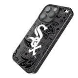 Chicago White Sox Paisley Black Bling Phone Case for Apple iPhone