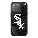 Chicago White Sox Paisley Black Bling Phone Case for Apple iPhone