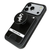 Chicago White Sox Personalized Endzone Solid PopSockets MagSafe-Compatible PopWallet+