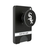 Chicago White Sox Personalized Endzone Solid PopSockets MagSafe-Compatible PopWallet+