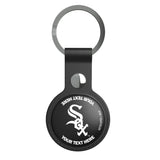 Chicago White Sox Personalized Insignia Black Airtag Holder