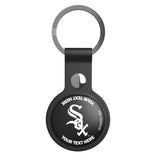 Chicago White Sox Personalized Insignia Black Airtag Holder
