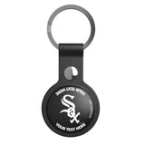 Chicago White Sox Personalized Insignia Black Airtag Holder