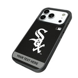 Chicago White Sox Personalized Stripe Bump Phone Case for Apple iPhone