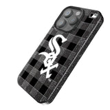 Chicago White Sox Plaid Black Bling Phone Case for Apple iPhone
