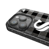 Chicago White Sox Plaid Black Bling Phone Case for Apple iPhone