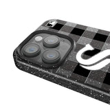 Chicago White Sox Plaid Black Bling Phone Case for Apple iPhone