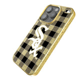 Chicago White Sox Plaid Bling Phone Case for Apple iPhone
