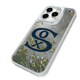 Chicago White Sox Road 1919-1921 - Cooperstown Collection Linen Glitter Phone Case for Apple iPhone