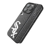 Chicago White Sox Sidebar Black Bling Phone Case for Apple iPhone