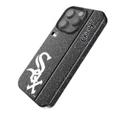 Chicago White Sox Sidebar Black Bling Phone Case for Apple iPhone