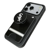 Chicago White Sox Stripe PopSockets MagSafe-Compatible PopWallet+