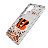Cincinnati Bengals Confetti Clear Phone Case for Samsung Galaxy