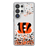 Cincinnati Bengals Confetti Clear Phone Case for Samsung Galaxy