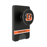 Cincinnati Bengals Endzone Solid PopSockets MagSafe-Compatible PopWallet+