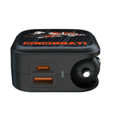 Cincinnati Bengals Historic Collection Text Backdrop 2 in 1 USB A/C Charger