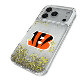 Cincinnati Bengals Linen Glitter Phone Case for Apple iPhone