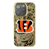 Cincinnati Bengals Paisley Bling Phone Case for Apple iPhone