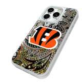 Cincinnati Bengals Paisley Glitter Phone Case for Apple iPhone