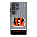 Cincinnati Bengals Personalized EndZone Plus Clear Phone Case for Samsung Galaxy