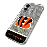 Cincinnati Bengals Personalized EndZone Plus Glitter Phone Case for Apple iPhone