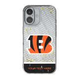Cincinnati Bengals Personalized EndZone Plus Glitter Phone Case for Apple iPhone