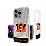 Cincinnati Bengals Personalized EndZone Plus Glitter Phone Case for Apple iPhone