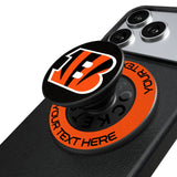Cincinnati Bengals Personalized Endzone Solid PopSockets Magnetic Phone Grip and Stand