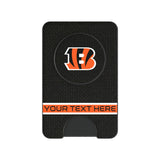 Cincinnati Bengals Personalized Endzone Solid PopSockets MagSafe-Compatible PopWallet+
