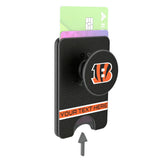 Cincinnati Bengals Personalized Endzone Solid PopSockets MagSafe-Compatible PopWallet+